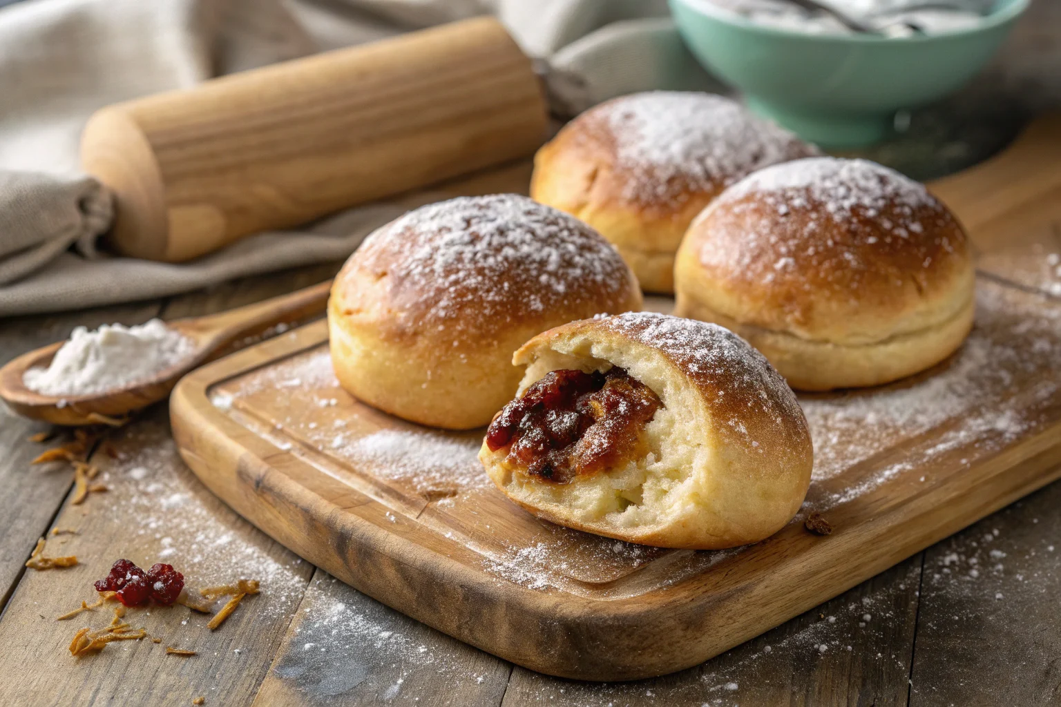 Soft and fluffy homemade chocolate buns with a rich chocolate filling