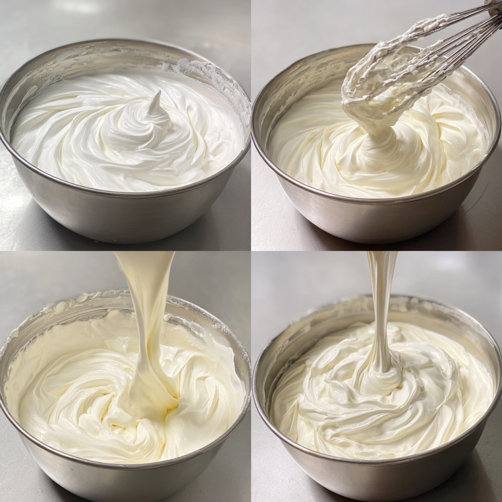 mixing-snow-cream Mixing snow cream in a chilled metal bowl