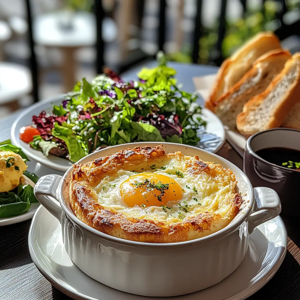 serving-egg-souffle Egg soufflé recipe served with brunch sides